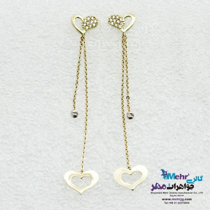 Gold Earring - Heart Design-ME0617